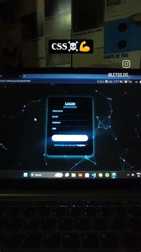 “From design to login… no bugs (for now 😭