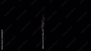 Smoke rising as if from a cigarette, cigar or ash tray with ALPHA CHANNEL for transparency, seamlessly looping video so you can make whatever duration you need, 4k 30p Stock Video