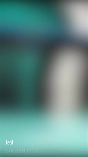 GOLDEN Artist Acrylics Teal is a mixture of Phthalo Blue (PB15:3), Phthalo Green (PG7), and Titanium White (PW6) for a strong tinting, opaque Teal. Available in Heavy Body, Fluid (shown here on the mill), OPEN, and High Flow. Check out the full line of Fluid Acrylics here: https://goldenartistcolors.com/products/golden-artist-acrylics/fluid | Golden Artist Colors