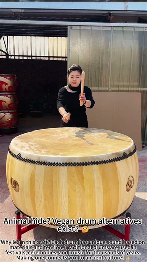 Learning traditional Chinese drum making craft 🥁