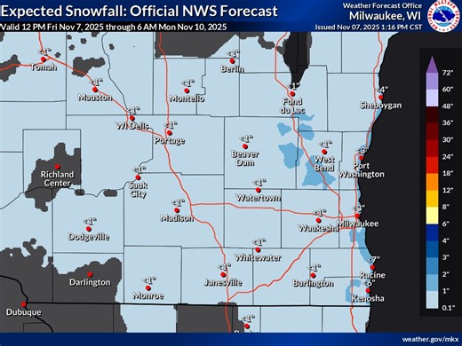 6 Inches Of Snow Possible For Parts Of SE Wisconsin: Weather Forecast