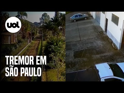 Tremor em SP: Câmeras de segurança e vídeos registram momento exato de tremor