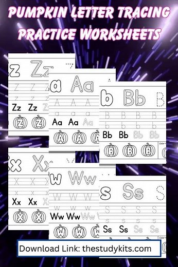 Pumpkin Letter Tracing Practice Worksheets – Fall Pumpkin Letter Activity