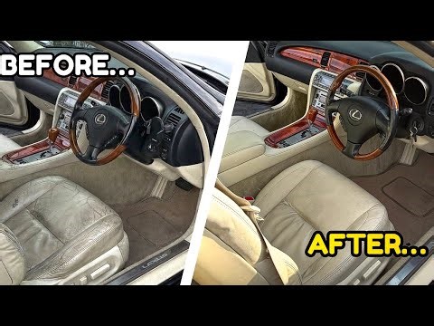 This Lexus SC430 interior had 19 YEARS of imbedded GRIME...