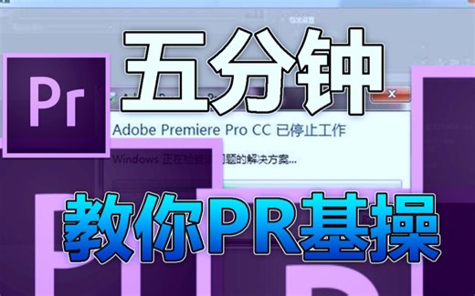 5分钟教你学会Pr的基本操作流程 （PR视频剪辑教学）