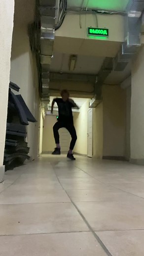 Dynamic Parkour Moves in Indoor Corridor