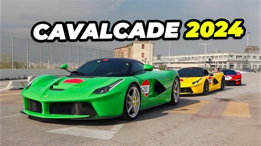 意大利北部的法拉利（Ferrari）超级跑车巡游：10辆Daytona SP3，10辆LaFerrari和LaFerrari Aperta、812Comp