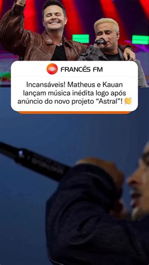 Rede Francês FM | Brasil on Instagram: "Eles não param! 👏✨ Reprodução: @matheusekauan"