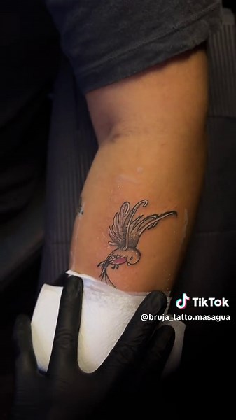 Tatuaje de ave del Quetzal