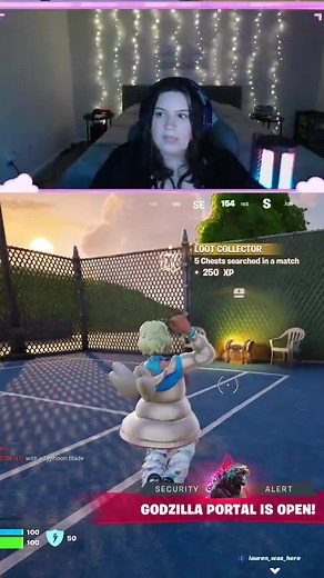 The moment you get to become godzilla 🤯 #fyp #fortnite #fortniteclips #gamergirl