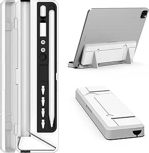 Case for Apple Pencil with Tablet Holder: Multifunctional Storage Box for iPencil 2nd Gen, Accessories Cover for iPad Pen 1st Gen, Protective Carrying Case Organizer Work Business, Black