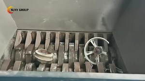 Shredding Aluminum Wheels - Powerful Metal Shredder This double shaft shredder is used as a pre-shredder of metal scraps for the recycling purpose. The size and power can be customized based on your requirements. #preshredder #metalshredder #shreddingmachine #aluminiumshredder #shreddingaluminum | Suny Machinery