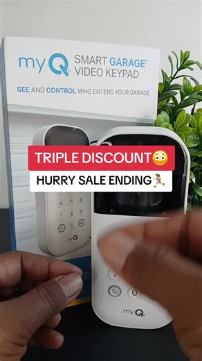 MYQP myQ Smart Garage Door Video Keypad features a wide-angle camera and customizable PIN entry. It connects to the myQ app and is compatible with select openers. Designed with a keypad format and video capability, it offers a modern option for garage access. KS: myQ video keypad, smart garage keypad, wide angle camera keypad, PIN code garage keypad, app connected garage device, compatible myQ keypad Disclaimer: Price, shipping, and availability may vary. Always check the TikTok Shop listing for