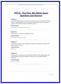 PHTLS Post Test 8th Edition Exam Questions and Answers 636x882