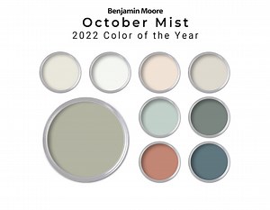 October Mist Benjamin Moore Paint Palette | Whole House Color Palette - Etsy
