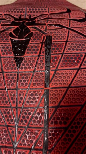 Tasm 1 suit puff paint progress #spiderman #shorts