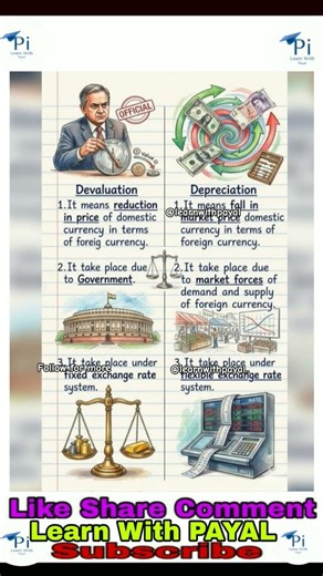 DEVALUATION VS DEPRECIATION|| ECONOMICS CLASS12 #learnwithpayal #trending #devaluation #depreciation
