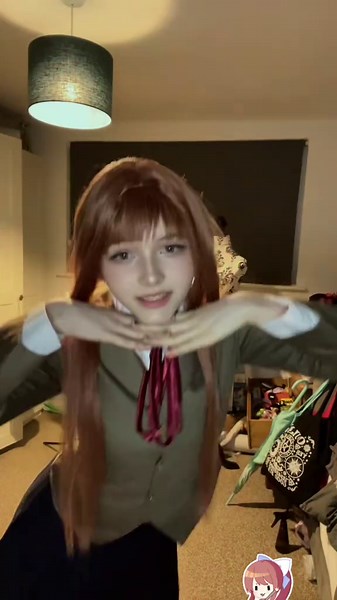 get out the closet bro #ddlc #monika #fyp #viral #cosplay | Monika Cosplay