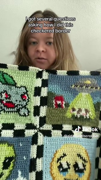 How to Add a Checkered Border to a Crochet Quilt | Full Tutorial
