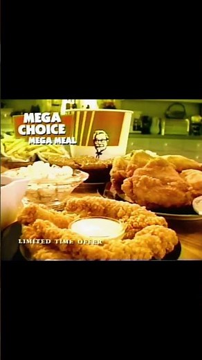 90's KFC MEGA MEAL | The Ultimate Family Feast 🍗✨ #tvads #tvadvertising #kfc