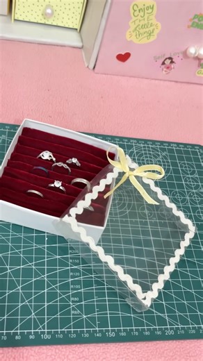 How to make ring box with zero budget 💍 | Ring box | #craft #ringbox #organiser #viral