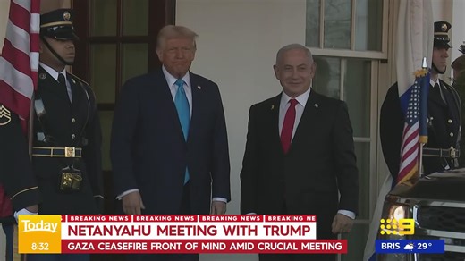 6K views · 60 reactions | Israeli prime minister Benjamin Netanyahu has arrived at the White House ahead of crucial talks with President Donald Trump. #9Today | WATCH LIVE 5.30am | TODAY | Facebook