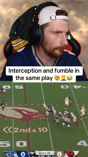 Seahawks vs Cardinals interception, and fumble in one play 😂 #seahawk... | Tyrone Shotzone