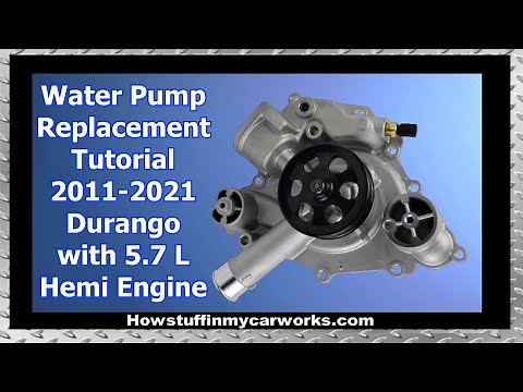 How to replace the water pump on 2011 to 2021 Dodge Durango equipped with 5.7 L Hemi Engine
