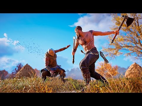 Assassin's Creed Valhalla - Brutal Combat & Stealth Gameplay