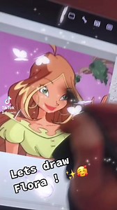 28K views · 2.1K reactions | let’s draw flora from winx club 殺 who was your favorite fairy growing up  | Cyarin | Facebook