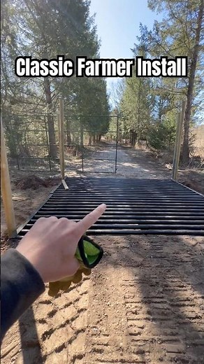 Installing Cattle Guards In Our New Deer Fences On The Farm! #farm #shorts #cattle