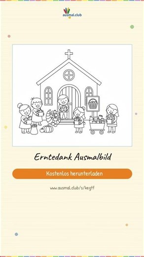 Erntedank Ausmalbild | Kostenlos als PDF