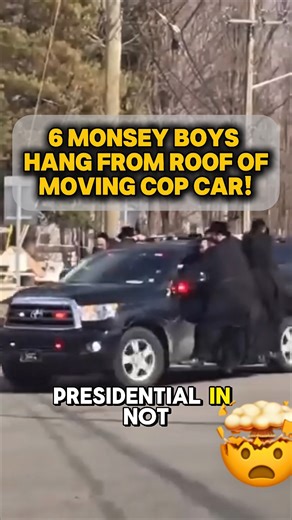 @millanews_ on Instagram: "6 Monsey Boys hang from roof of moving cop car while cutting through traffic in Rockland County aka Monseyland!😨😭 This might be the wildest Monsey Boy Clip of all time!!😂😂 Them boys really give no f**ks lmao Follow @millamillions for all content/news!🚨 #explorepage #trending #reels #instagram"