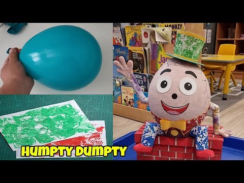 HUMPTY DUMPTY | How to make a cute Humpty Dumpty for school activities using balloon. #diy #art