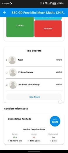 scc gd rwa mini mock test math