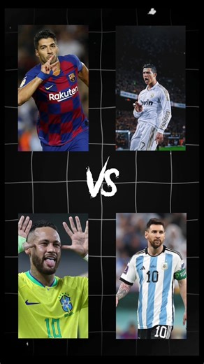 Messi vs Ronaldo vs Neymar vs Suarez #football #ronaldo #messi #neymar #suarez #neymarnetflix