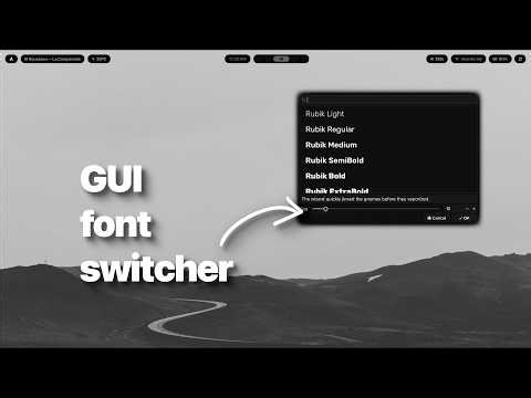 How to Make a GUI Font Switcher for Hyprland