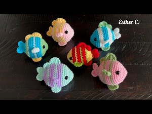 How to Crochet Cute Fish 🐠 Easy and Simple Colorful Crochet FISH Amigurumi