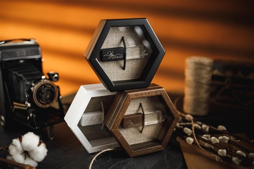 Custom Engraved Hexogonal USB Box With "crystal" Flash Drive – Wooden Memory Box - Etsy
