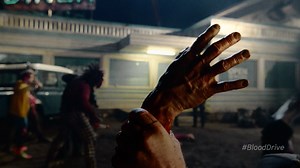 Meet Rib Bone. He's a nasty neanderthal, so good luck to whoever's holding up that hand. See what happens next on the premiere, WEDNESDAY at 10|9c on Syfy. | Blood Drive