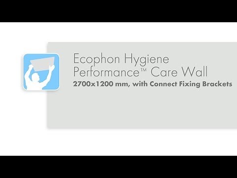 Ecophon Hygiene Performance™ Care Wall 2700x1200 mm installation with Connect Fixing Brackets
