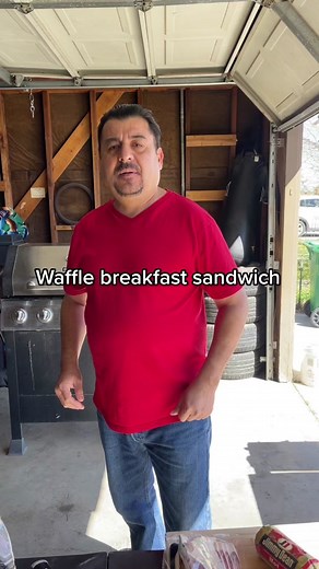 Waffle Breakfast Sandwich Recipe Using Blackstone Griddle