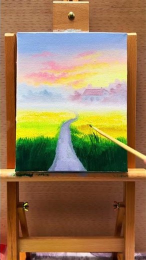 Easy Landscape Painting #howtopaint #painting #acrylicpainting #paintingtutorial #landscapepainting