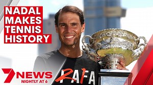 Rafael Nadal is celebrating history, gaining a record 21st Grand Slam championship after a nail-biting five set victory over Daniil Medvedev at the Australian Open final. Roger Feder and Novak Djokovic were among a host of stars congratulation the Spaniard on social media. 7NEWS at 6pm | More: https://7news.link/3s5wAU5 #7NEWS | 7NEWS Melbourne