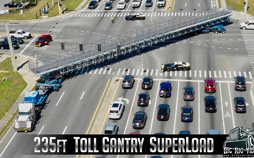 【YouTube】看美国卡车司机的真实版特种运输|Toll Gantry Superload - Buchanan Hauling & Rigging