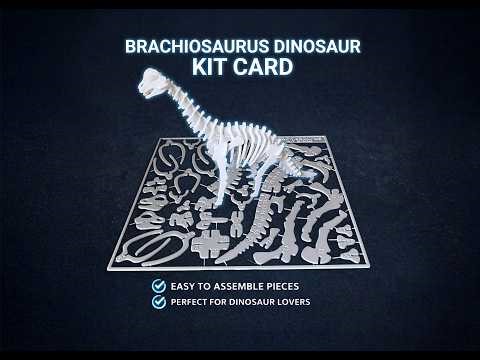 Brachiosaurus Dinosaur Kit Card Build