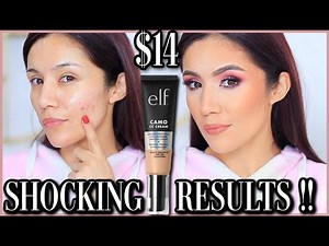 ELF CAMO CC CREAM FOUNDATION WEAR TEST : DRUGSTORE FOUNDATION