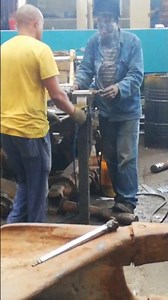 METAL ARC WELDING ON PISTON ROD EYE IN WORKSHOP PRIOR FITTING