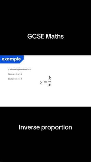 A standard inverse proportion question solved clearly and step by step #InverseProportion #GCSEMaths