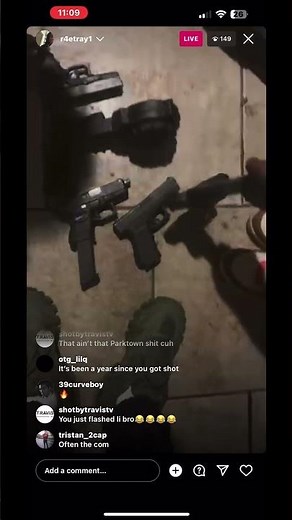 Badkid tray flexing all the guns that has switches on them